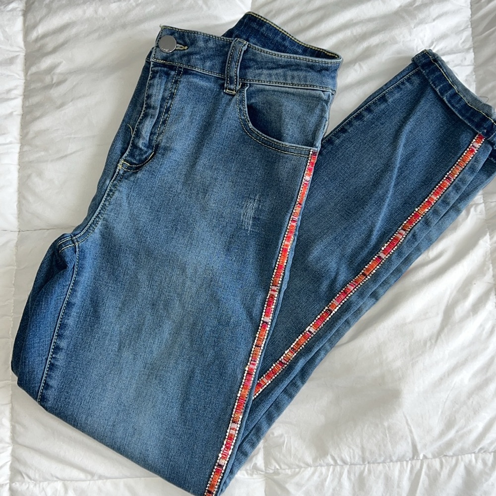 Lined Skinny Jeans